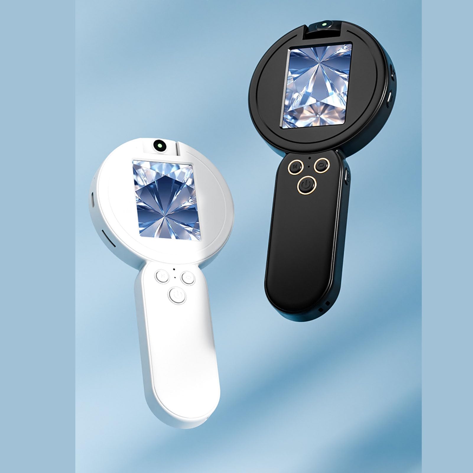 Digitalmikroskop für, Dualobjektiv, 50-500X, 1080P (White)