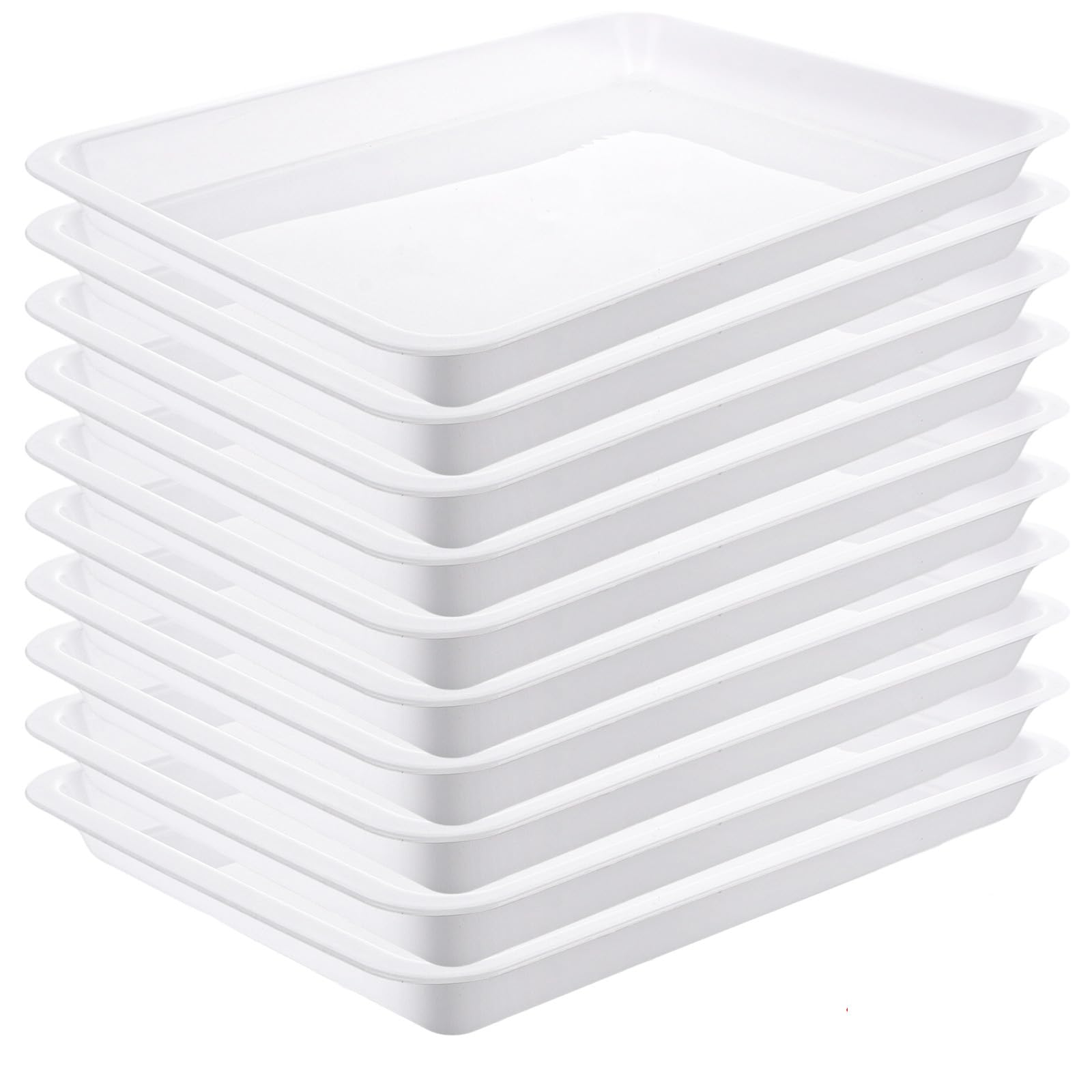 Plateau plastique rectangulaire blanc MIVIDE pour l'artisanat et l'école