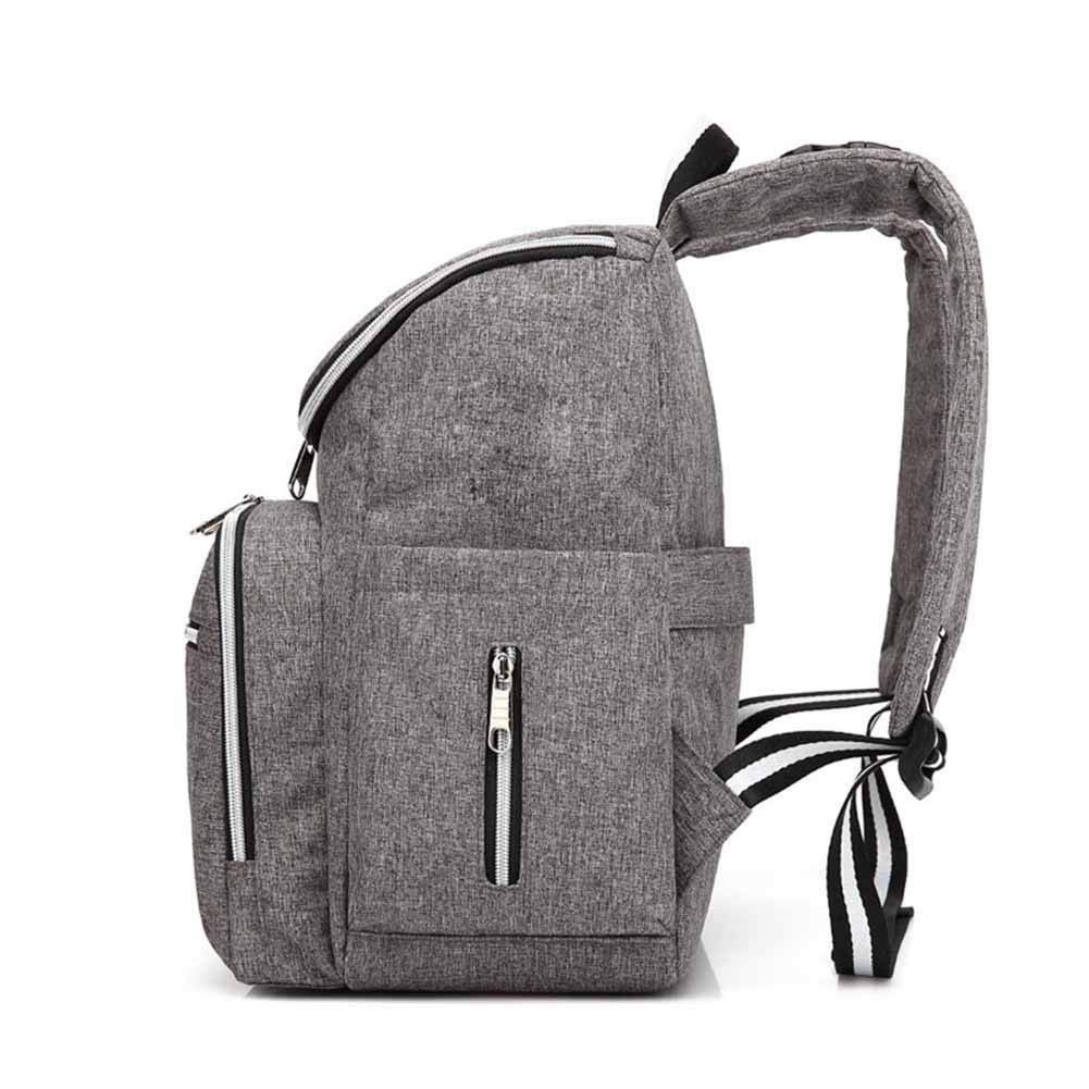 LAI HO 2019 New Oxford Panno Mummy Bag Bambino Multi-Function Grande capacità Madre Diaper Bag Bottiglia Zaino del Bambino Zaino Baby Care,Grigio