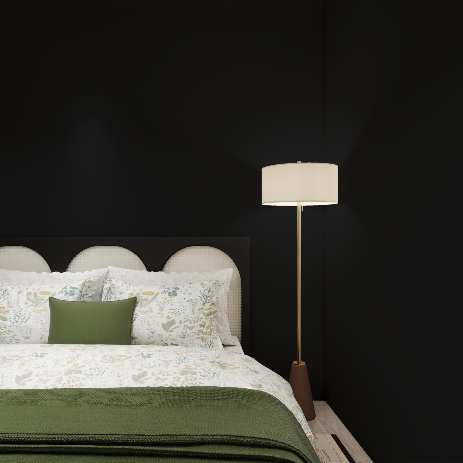 wishFIRE Papel de Pared Autoadhesivo Negro Grueso 30 cm x 200 cm Acabado Mate y Moderno Removible Sin Huellas para Paredes Muebles Estanterías y Encimeras