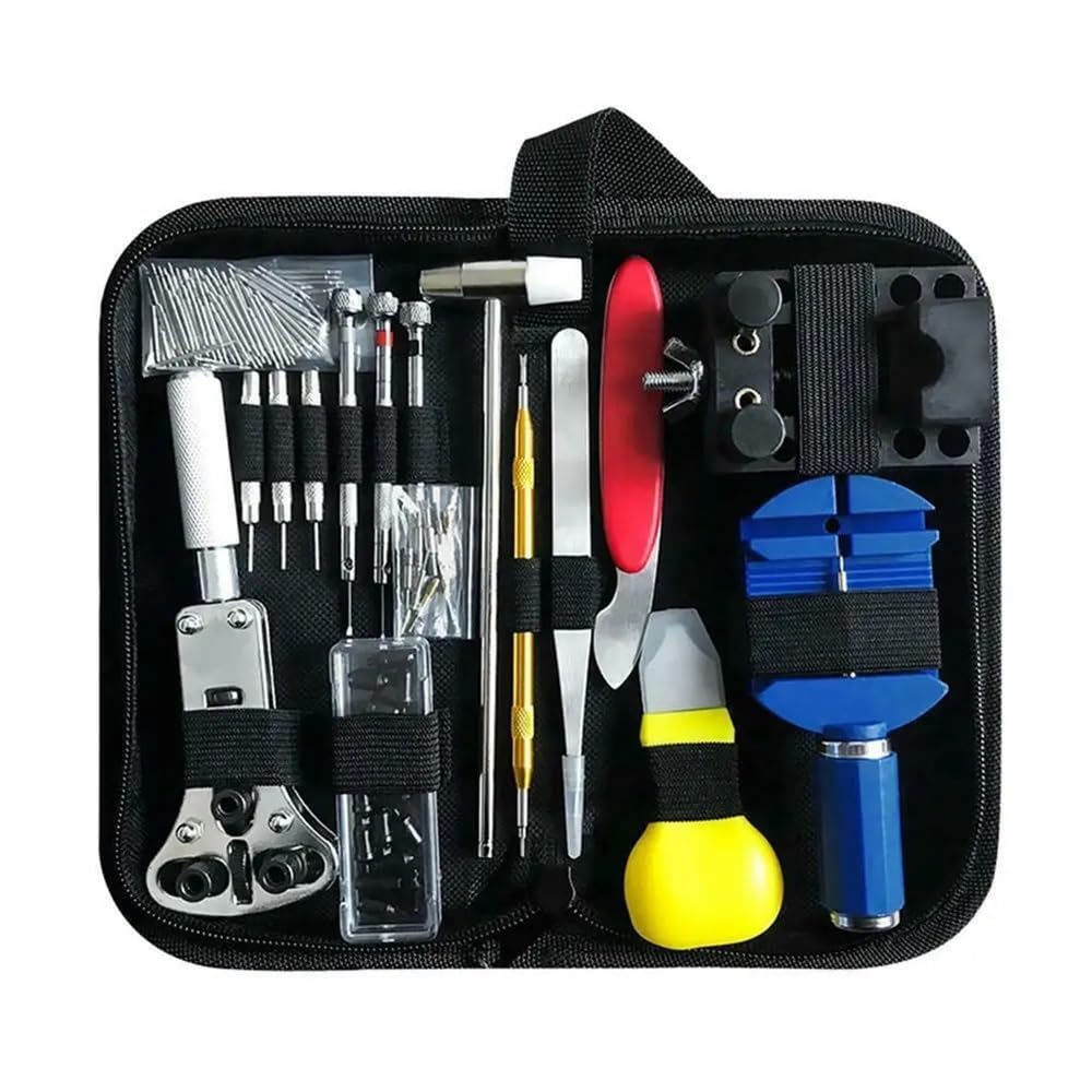 Uhrenreparatur-Werkzeugsatz, Uhrmacher-Gehäuseöffner, Verbindungsstift, Federsteg-Entferner, Uhrenbatterie-Austausch, Armband-Nadel-Set, Uhrenreparatur-Werkzeug