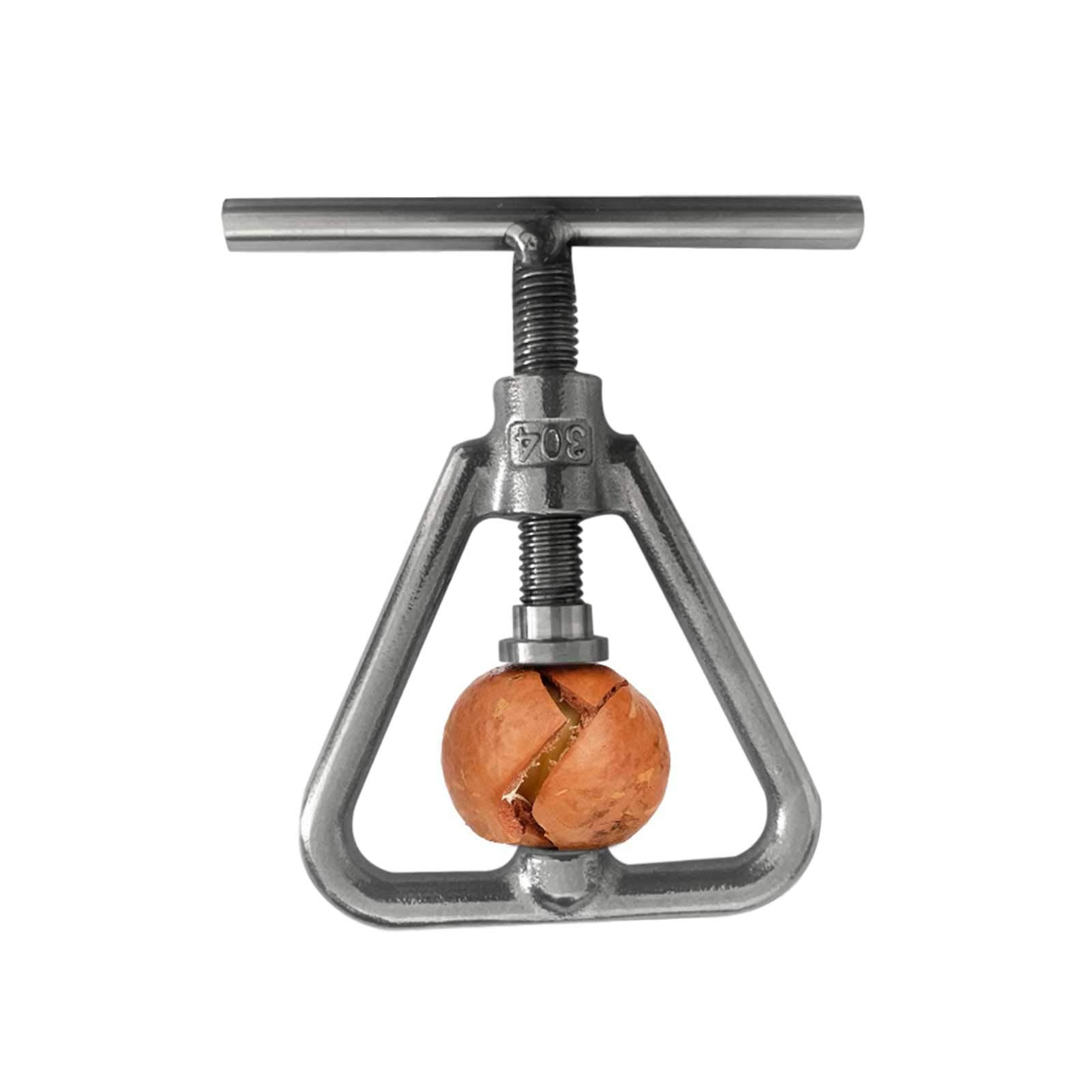 Mechanischer Nussknacker Mit Holzbasis – Für Pekannüsse, Walnüsse, Mandeln, Einfach Zu Bedienen