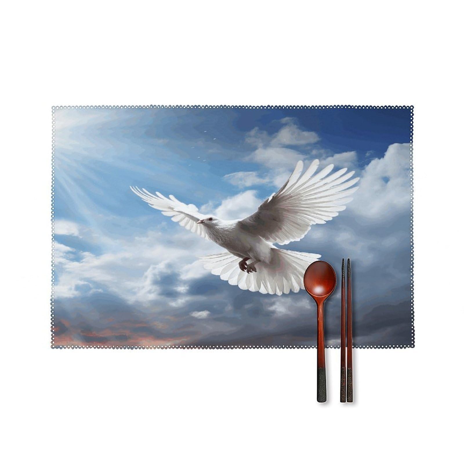 Fodpand Style Peace Dove Placemats Set Of 4 Place Mats Table Mats