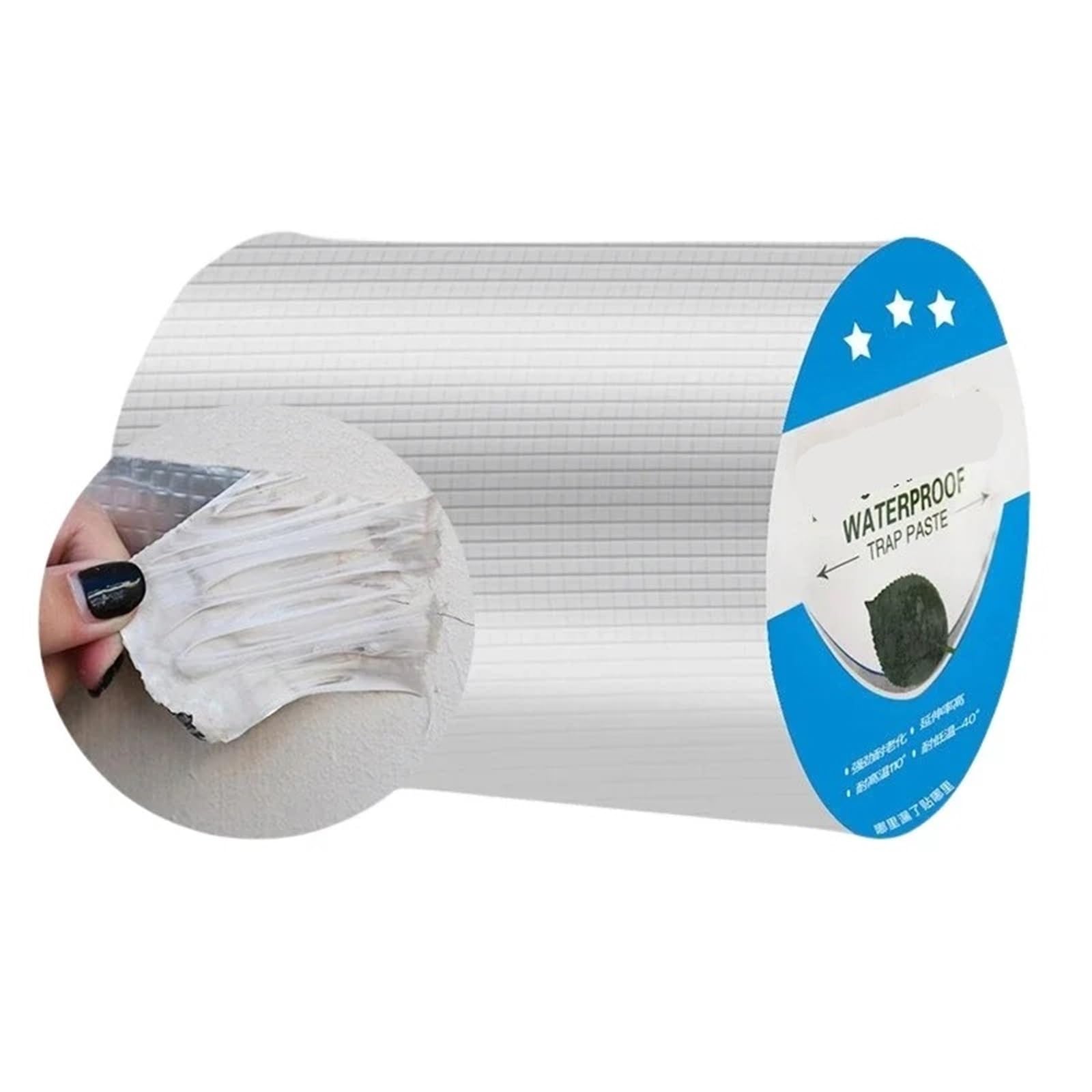 Nastro Sigillante Impermeabile Tetto a tenuta stagna Foglio di alluminio Nastro impermeabile in gomma butilica Resistenza alle alte temperature Tubi Pareti Adesivo for perdite Nastri super nano | 10cm x 10 Meter