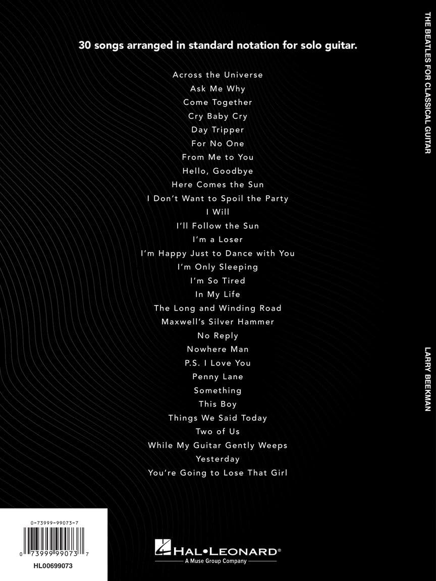 Beatles for classical guitar guitare: Guitar Solo