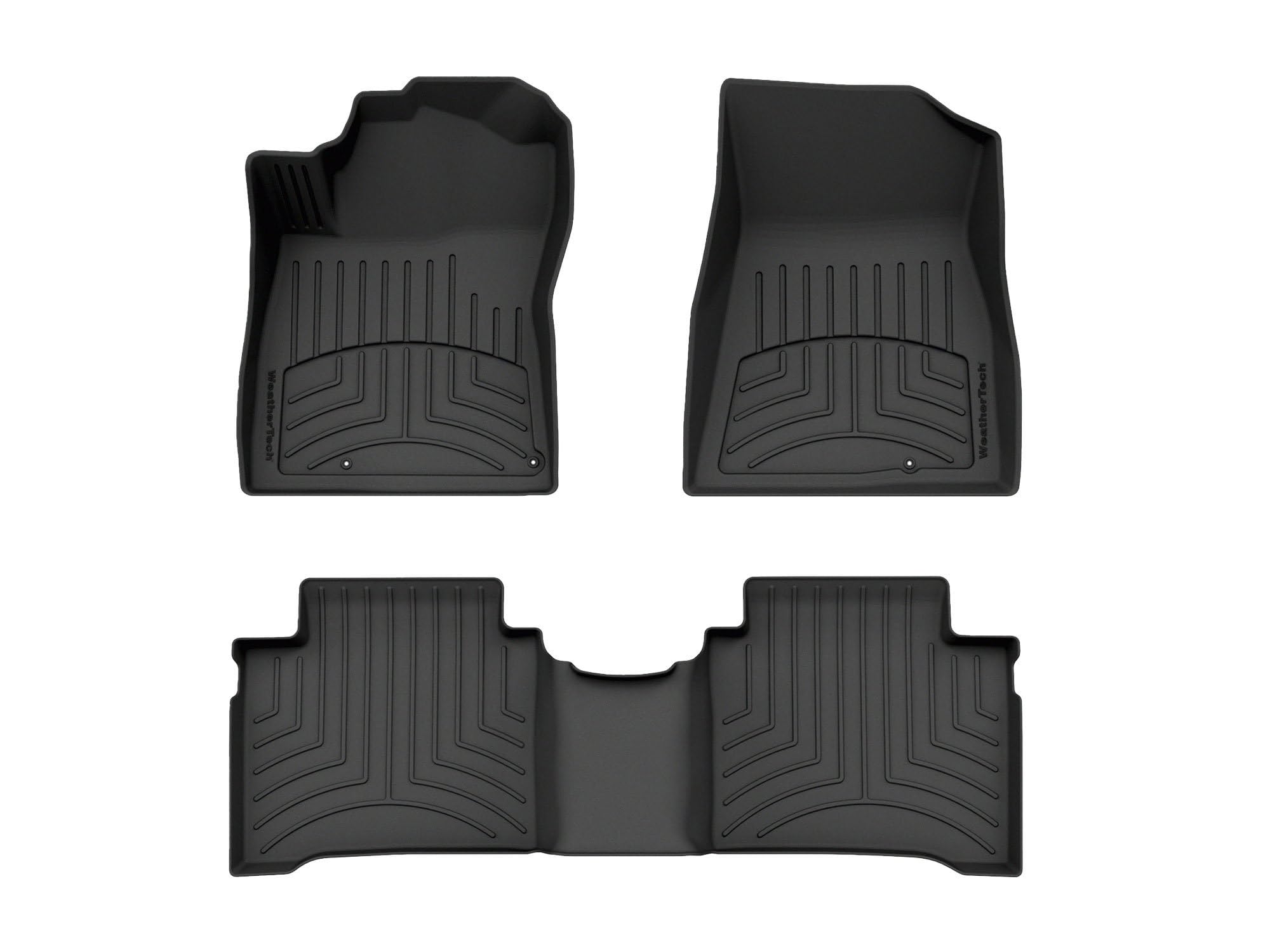 WeatherTech FloorLiner HP Custom Fit Floor Mats for Kia NIRO 1st & 2nd Row (441776-1-2IM), Black