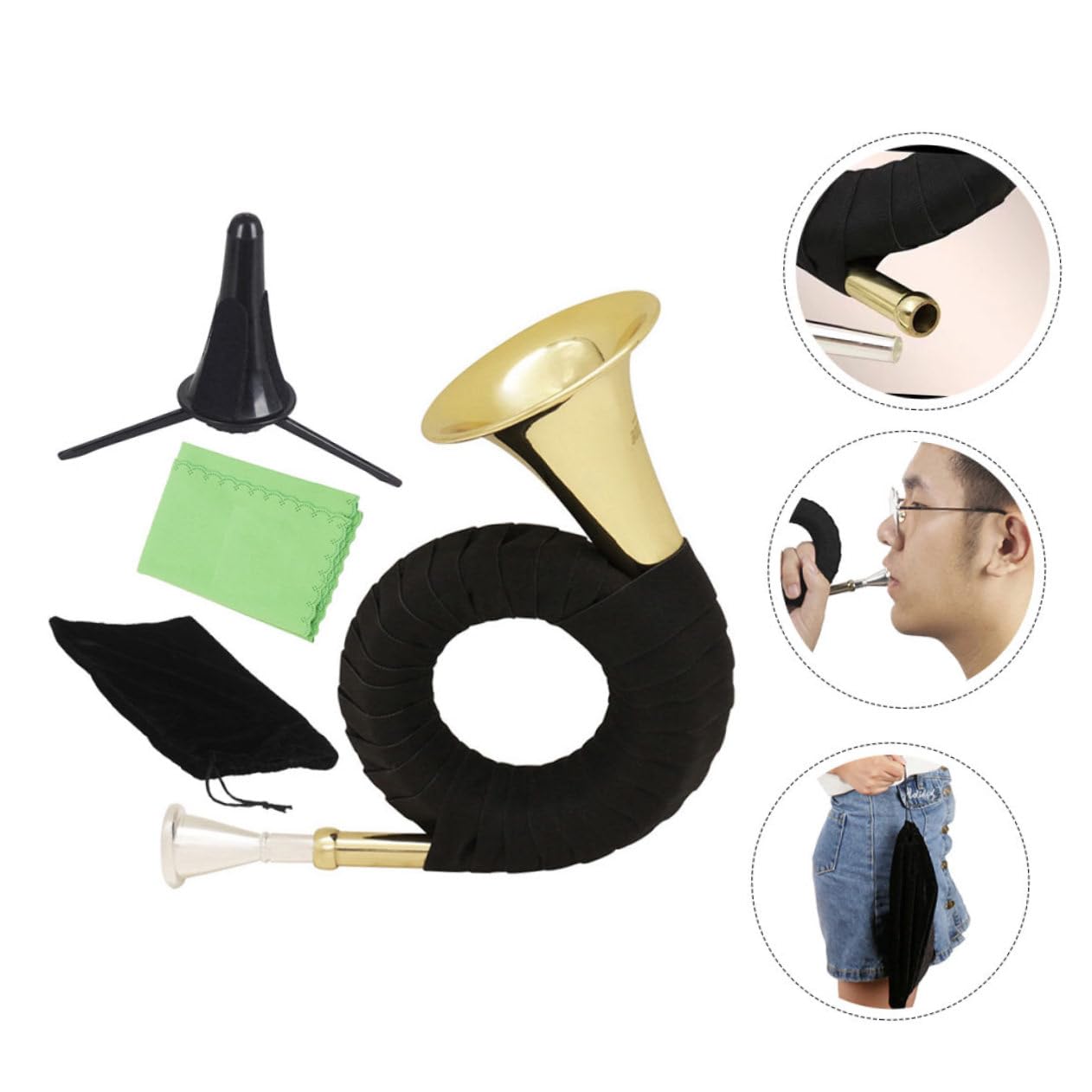 Generic Lacquer Plate French Horn Musical Instrument Professional Waldhorn for Wind Instruments