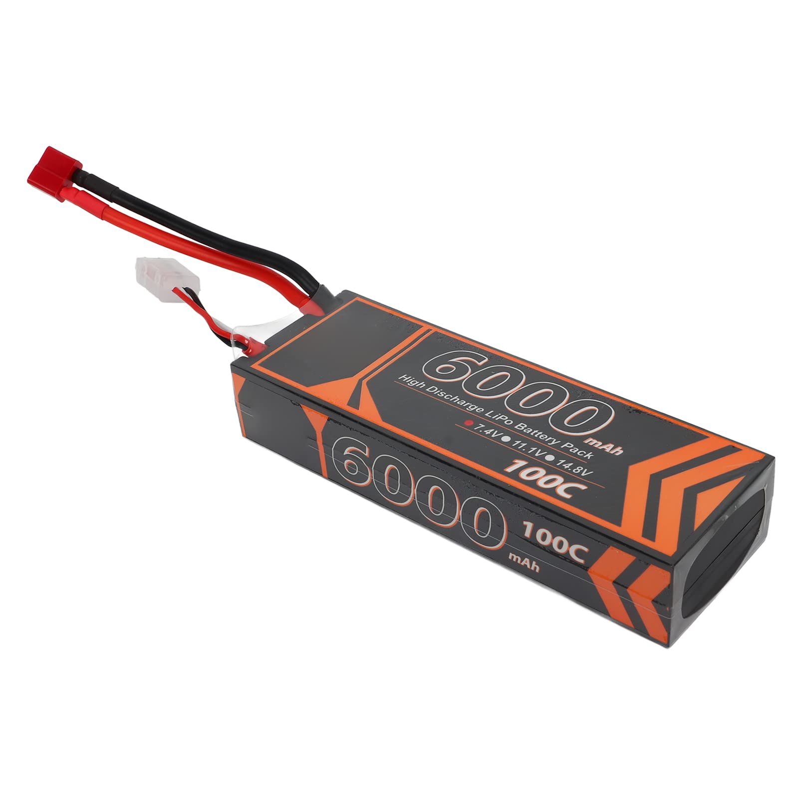 aqxreight Batteria Lipo RC 6000mAh 7.4V 2S Velocità di Scarica 100C per 1/8 1/10 RC Auto Droni Elicotteri Batteria Al Litio Ossido di Cobalto Ad Alte Prestazioni con Spina a T