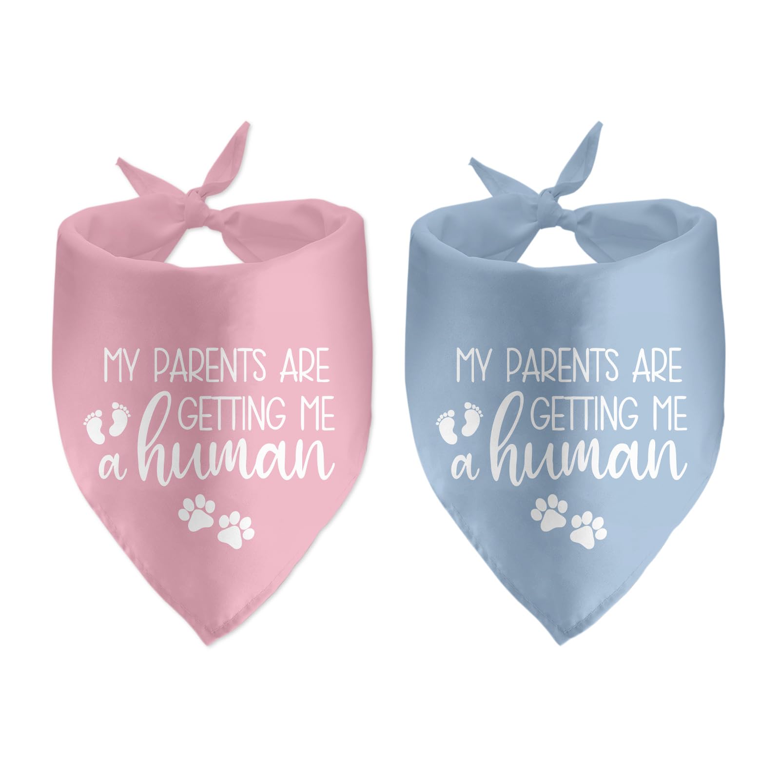 2 Pack My Parents are Getting Me a Human Pregnancy Announcement Dog Bandana Pet Accessories for Dog Lovers Reveal Ideas