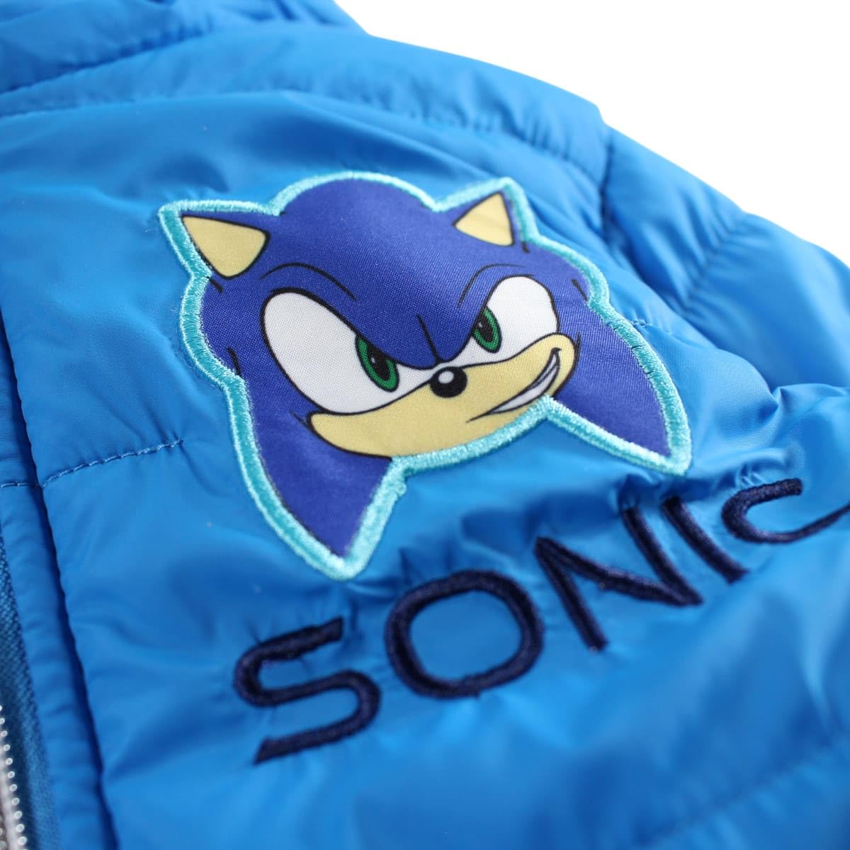 Sonic The Hedgehog Giubbotto Bambino Invernale Blu – Giacca Imbottita con Cappuccio e Zip – Caldo, Leggero e Confortevole – Licenza Ufficiale – Idea Regalo – Taglie 3-8 Anni