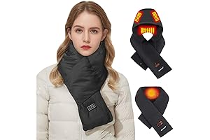 Genovega Rechargeable Heated Scarf with Hidden Hat
