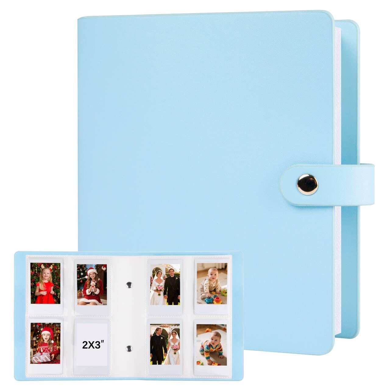 320 Pockets Beautiful Photo Album for 2x3 in Polaroid Photos, Photo Album Holds 320 Photos for Fujifilm Instax Mini 12 11 9 90 8 Evo LiPlay Instant Pictures, Safely Store Your Unique Memories