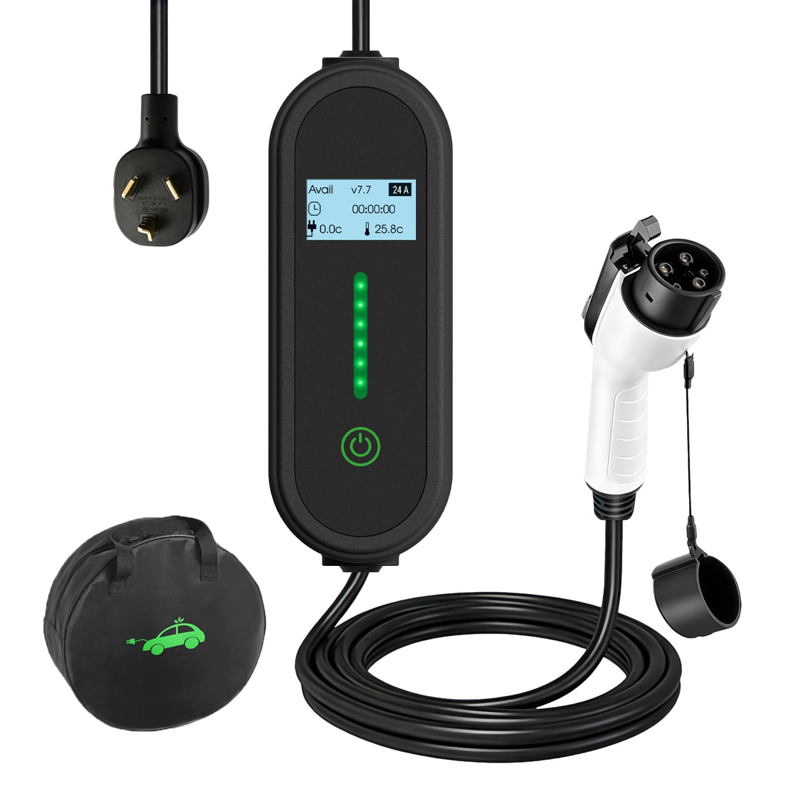Photo 1 of ENERGYGENIE 24A Level 2 EV Charger, NEMA 10-30 Plug, 25Ft Cable, J1772