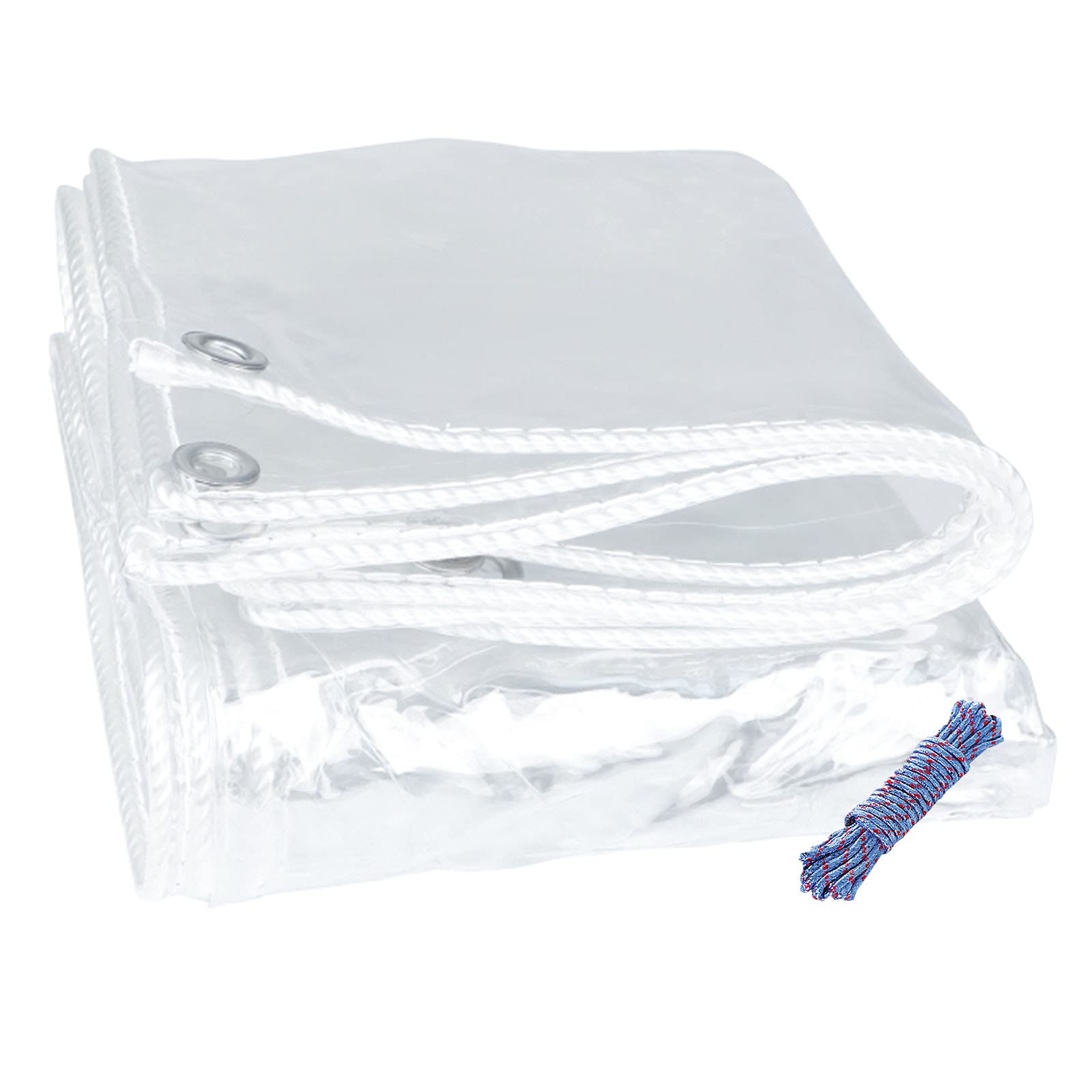 Lona impermeable transparente PVC de 1x1.5m para cubierta de lluvia