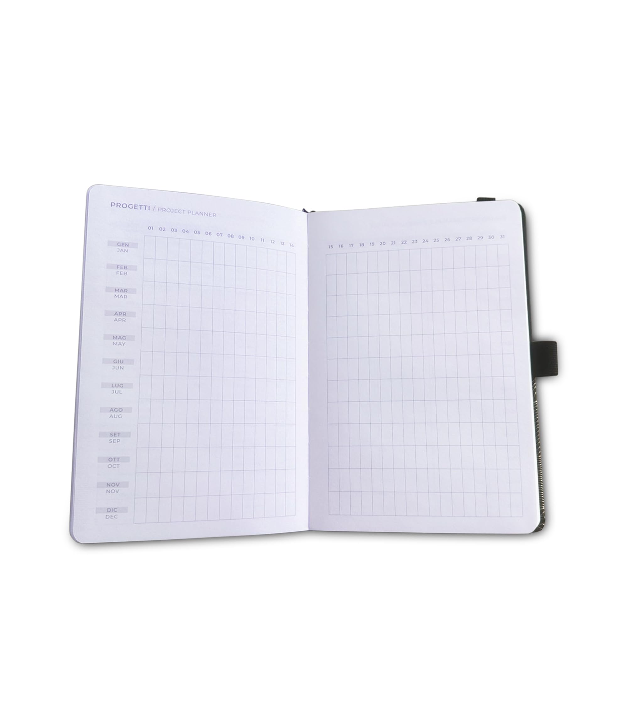 Agenda 2026 Giornaliera M – Nera Glitterata 12x18 Cm, Con Penna, Tasca E Segnalibro - 3