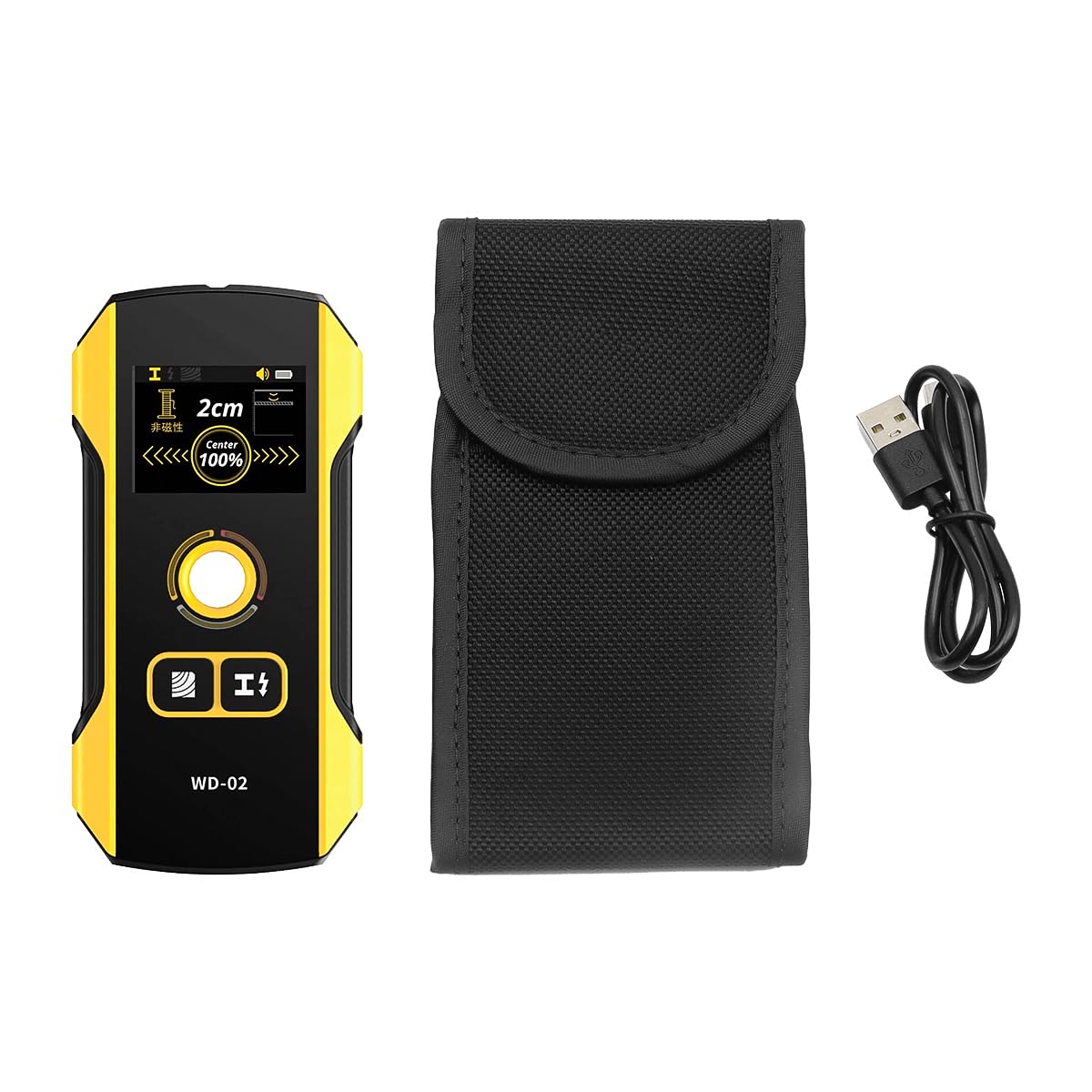 Ticha Detector de pared multifuncional WD-02, detector de refuerzo de metal para cables de CA, cables y madera.