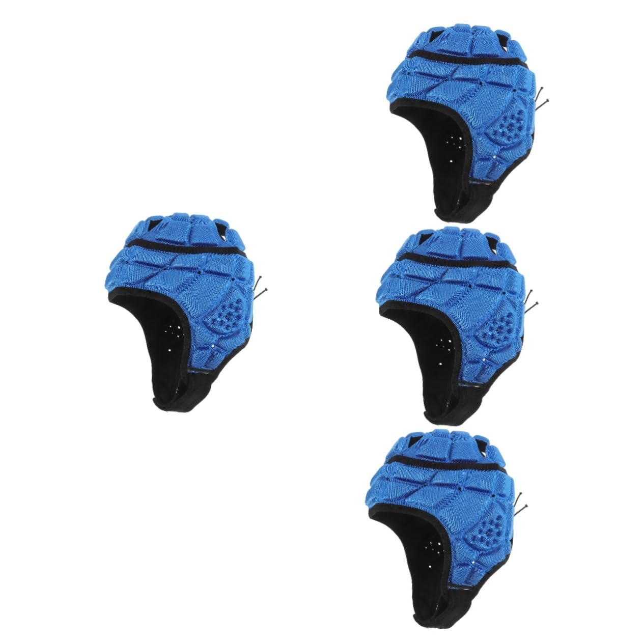 Yardwe 3 Casco Sportivo per Protezione Eva per Calcio Rugby Facile Riporre Adatto per Anni Blu