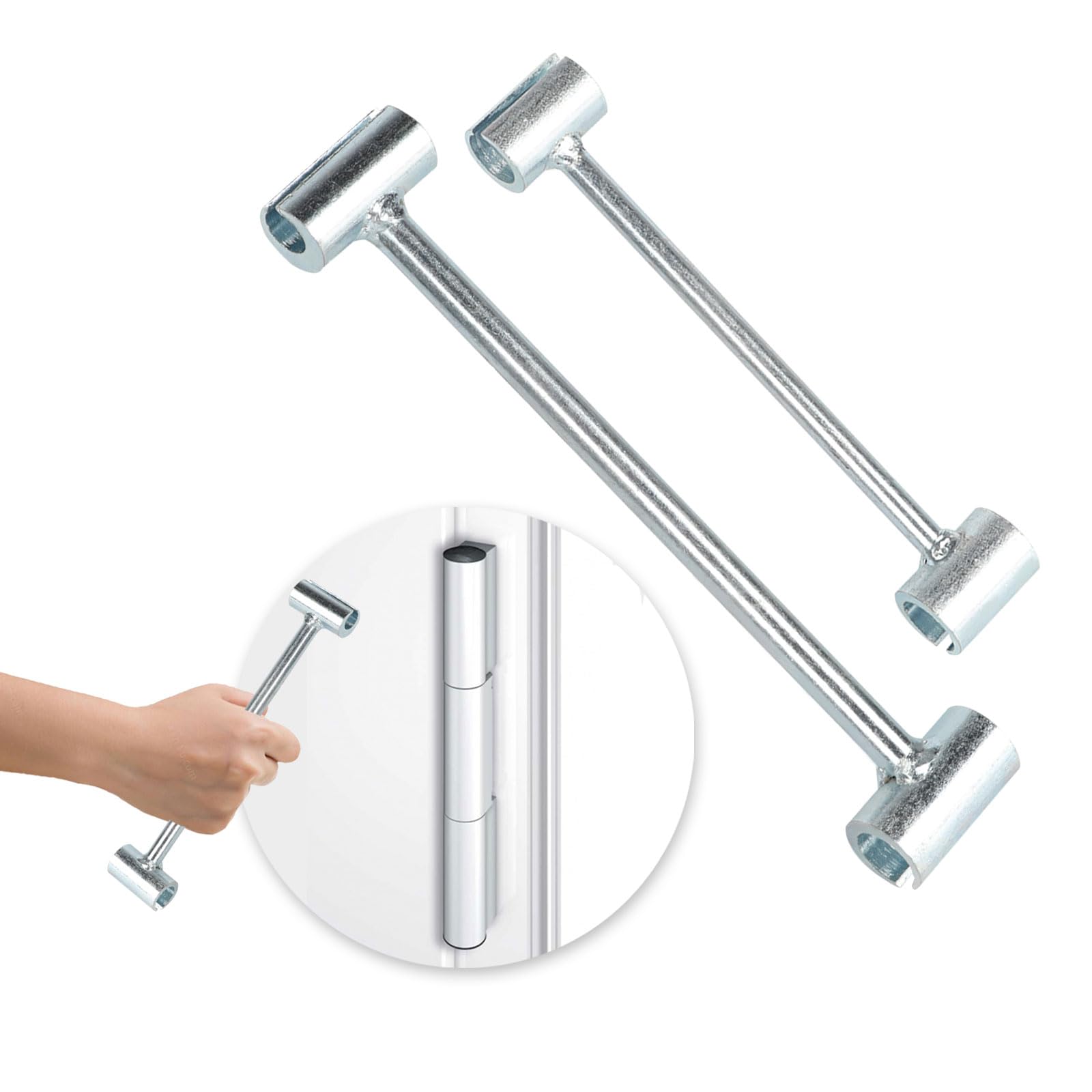 2uds Herramienta de Ajuste de Bisagras de Puerta, Llave de Ajuste de Espacio para Bisagra, 14-18mm 23-25 mm Herramienta para Puertas con Bisagras Tipo Bandera, Puertas Cortafuegos, Puerta Seguridad