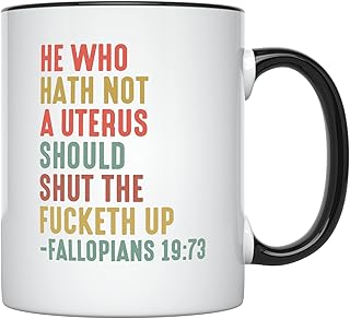 YouNique Designs Pro Roe 1973 Mug for Women, 11 Ounces, Girls Just Wanna Have Fundamental Rights Cup, Women Empowerment Coffee Mug, Feminist Cup, My Choice, Roe Versus Wade, Row Vs Wade (Black Handle)