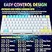 immagine 4AJAZZ AK33 Tastiera Meccanica da Computer Gaming, USB Cablata 82 Tasti Anti-Ghosting Tastiera Gioco Bianco Illuminata Backlit, Mechanical Keyboard Compatta Ergonomica, Interruttore Rosso, Bianco