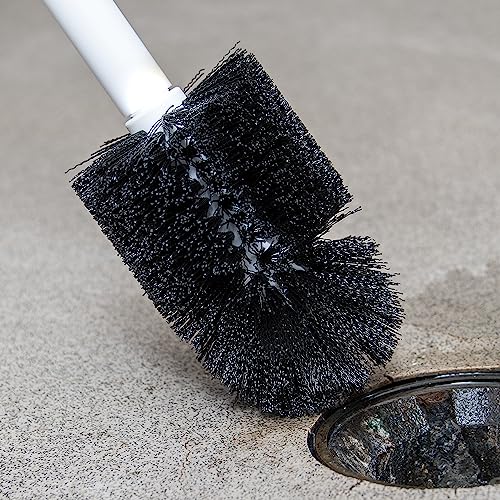 Image of SPARTA Flo-Pac Floor Drain Brush Head Only, 4 Inch Diameter for Cleaning, Kitchen, Bathroom, And Janitorial Use, Plastic, 5.5 Inches, Black, (Case of 6)