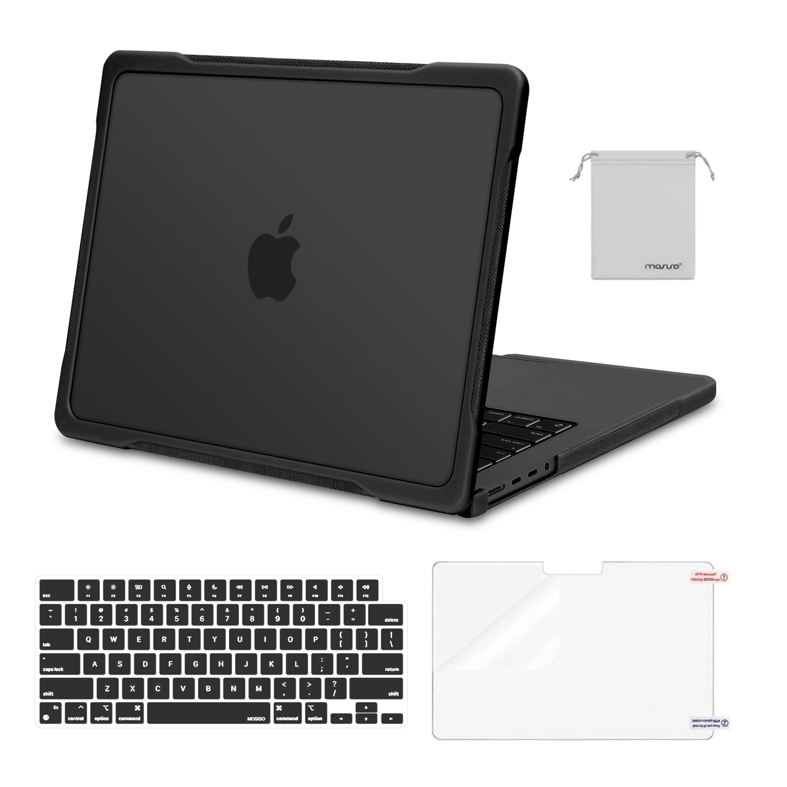 MOSISO Compatible with MacBook Pro 14 inch Case M5 2026 M4 M3 M2 M1 2025-2021 A3427 A3426 A3434 A3112 A3185 A3401 A2918 A2992 A2779 A2442,4 in 1 Kit