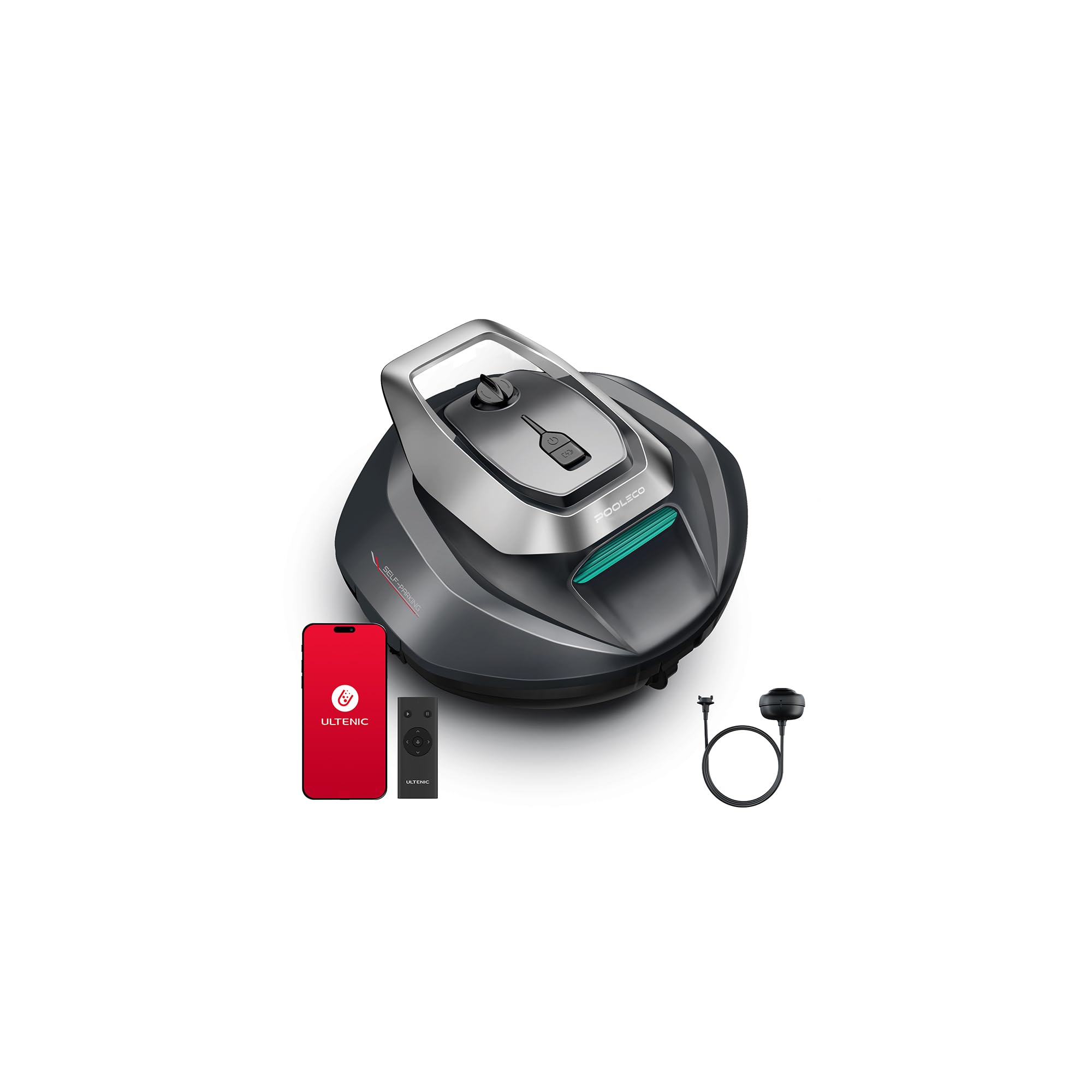 Photo 1 of Pooleco Cordless Robotic Pool Cleaner with Remote Control, Pool Vacuum for Above & In-Ground Pool with 90 Mins Runtime, Self-Parking,Fast Charging, Ideal for Above Ground Pools up to 850 Sq.ft