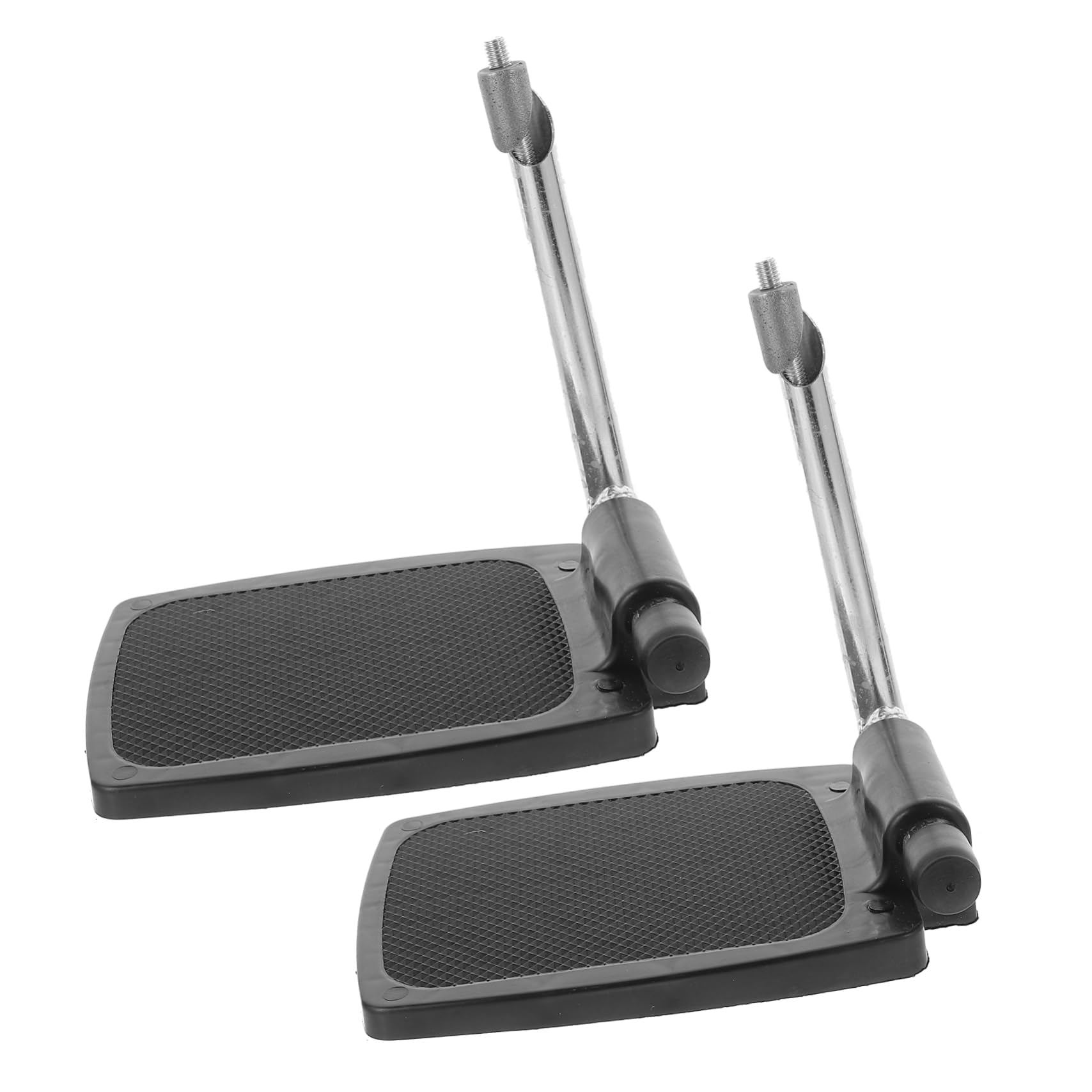 Pedal de Silla de Ruedas con Poste, 1 Par, Plástico Negro | Reposapiés Elevable, Protección Antideslizante, Repuesto para Usuarios de Silla de Ruedas Color Aleatorio