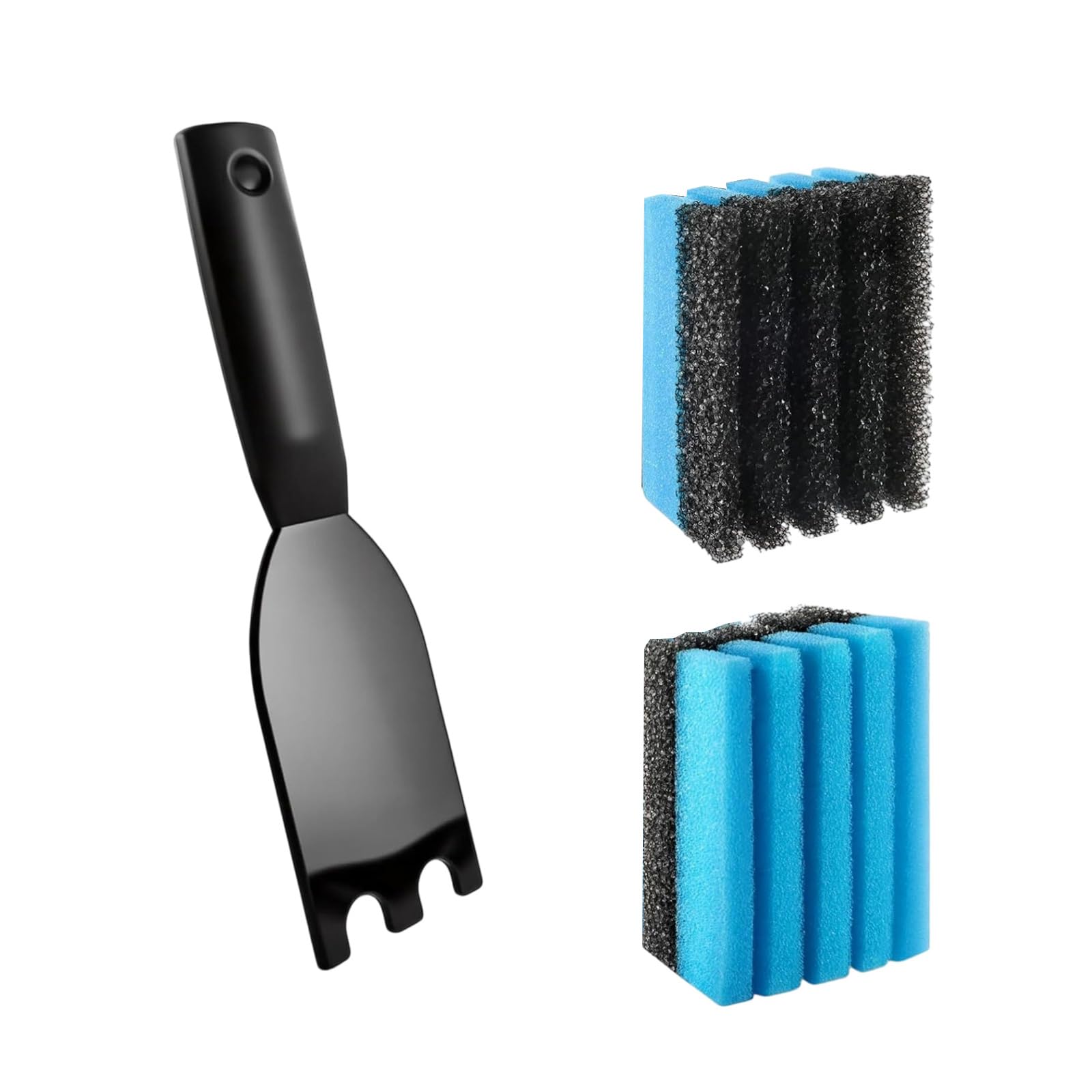 YROHGKPN Cleaning Sponge and Scrapers for Grills with Grooves Nylon Spatula Barbecue Accessories Barbecue Cleaning Spongiform