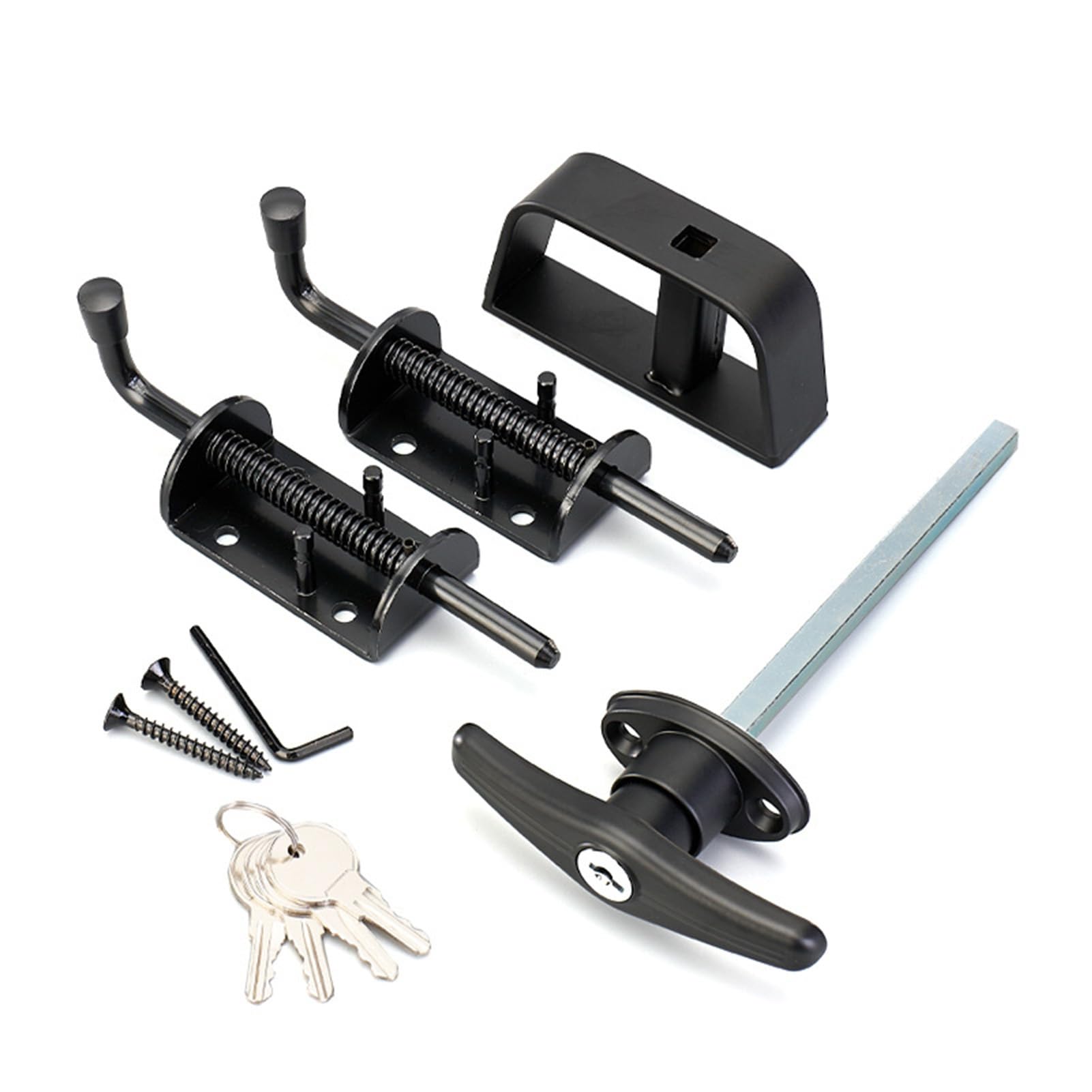 YIXANNX Durable T-Handle Lock Shed Door Latch Strength Ensures Security Versatile for Many Types of Doors Shed Door Latch T-Handle Lock Compatible with, Long