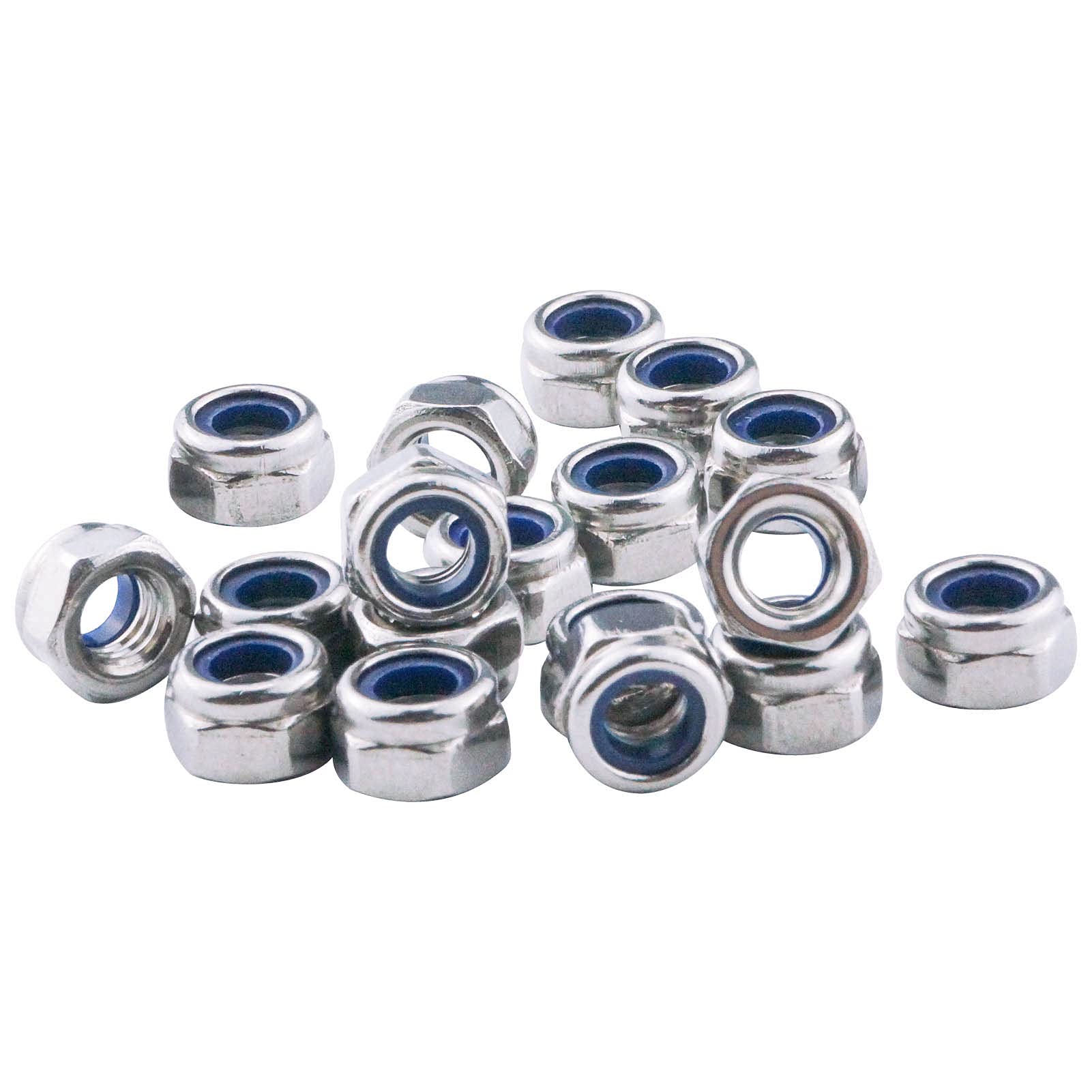 M5 Nyloc Nuts, 5mm Locking Nuts, MeHurr (Pack of 20) A2 304 Stainless Steel Hex Nut, Nylon Insert Lock Nut, Self-Locking for Bolts & Screws, DIN 985