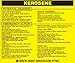 Brady 93557, Hazardous Material Label:Dot 5800.4-1987, 3 3/4" Height x 4 1/2" Width, Black on Yellow, Legend "Kerosene" (25 per Package)