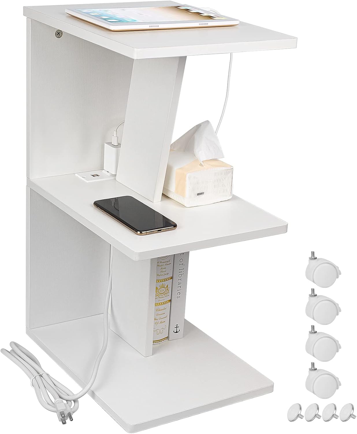 SZLHANJZ Narrow End Table, Small Side Table for Small