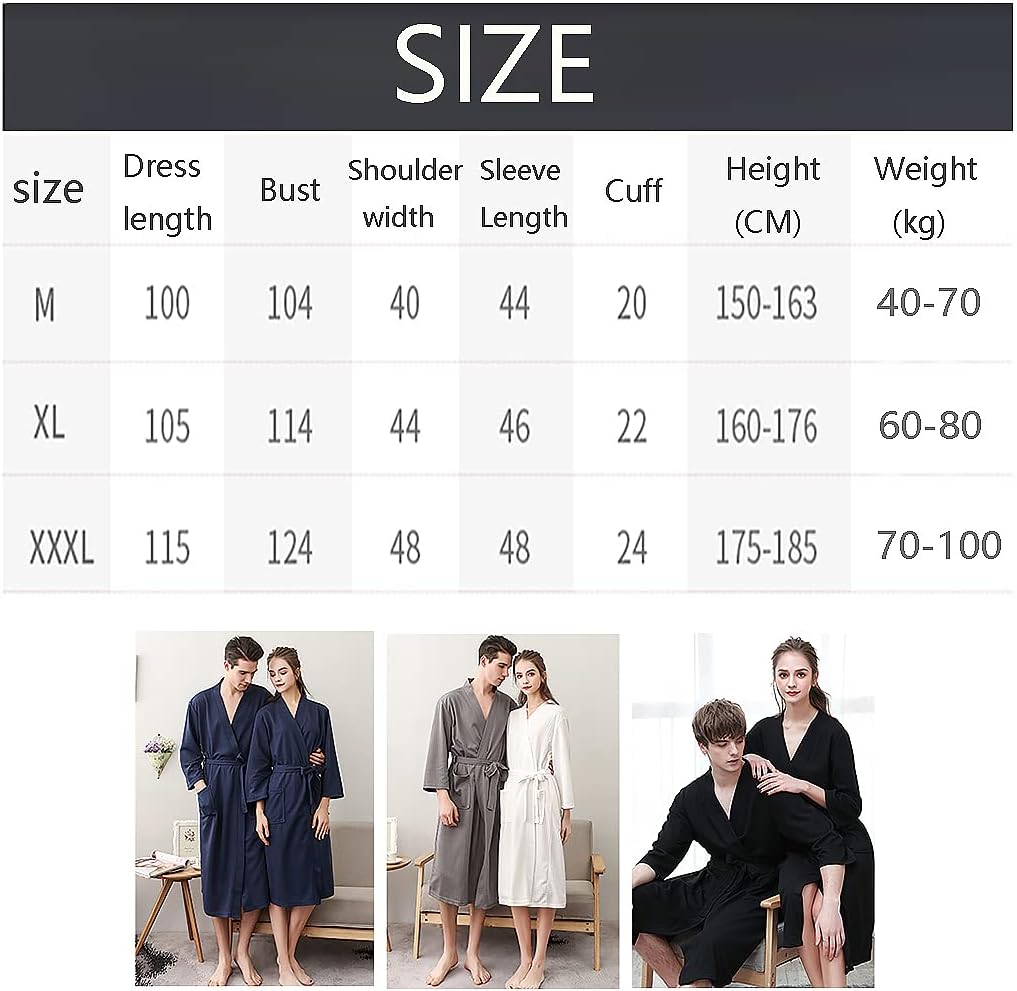 Ladies Breathable Kimono Robes All Seasons Soft Waffle V Neck Dressing Gowns with Pockets Belt for Birthday Gift Party Bathrobes Pink M