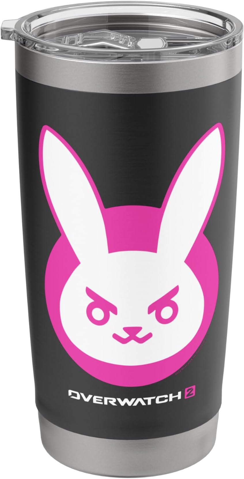 2 D.Va White & Pink Rabbit Centre Icon Logo Stainless Steel Insulated Tumbler