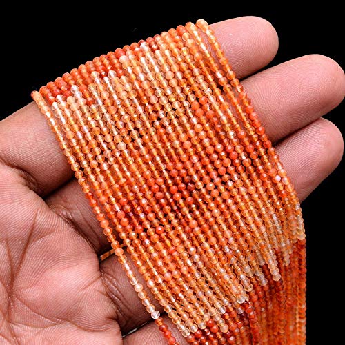 Perles cornaline 5mm brutes et facettées pour bijoux vibrants