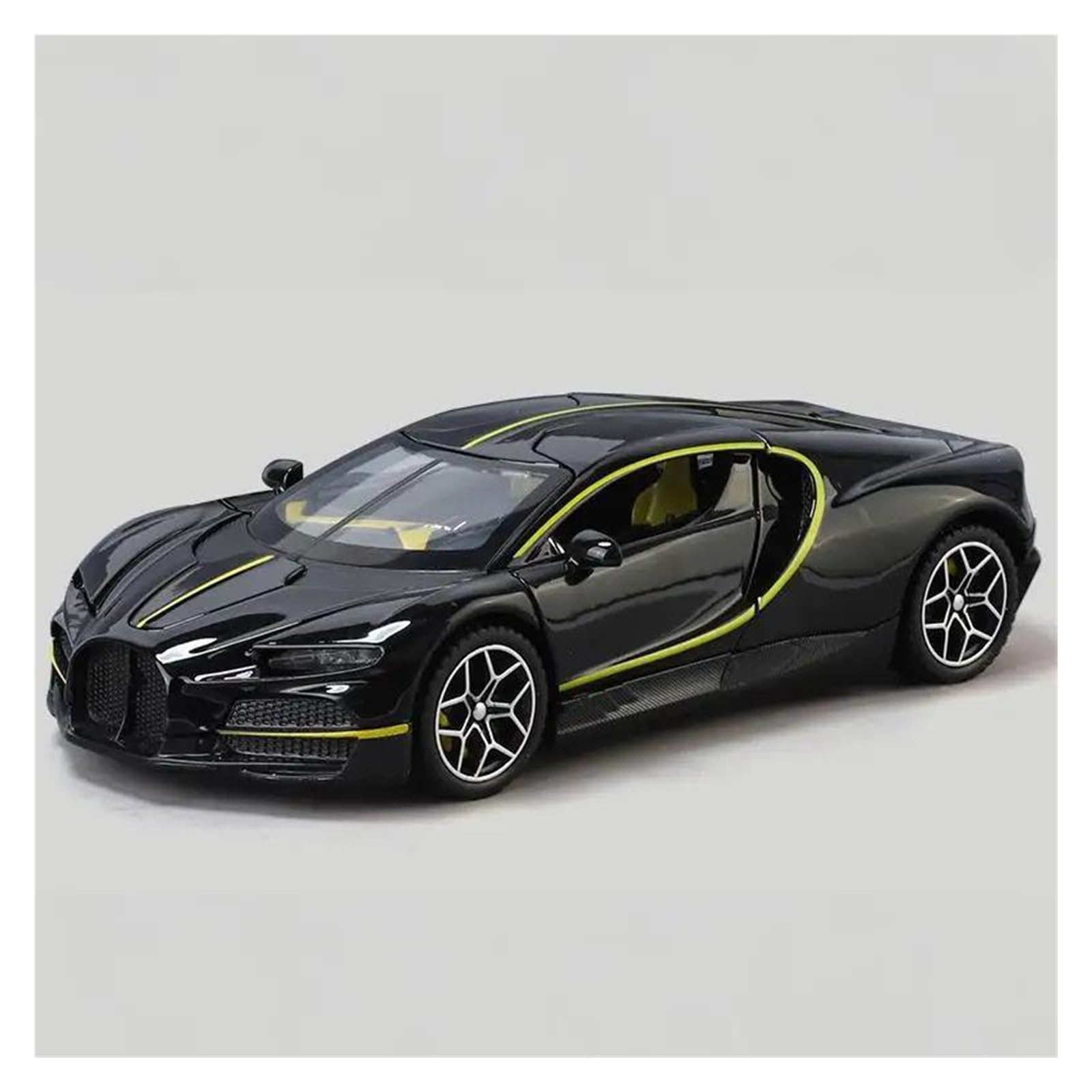 Audsni Black Die-Cast Diecast Car Model For Bugatti For Tourbillon V16 Diecast Model Car