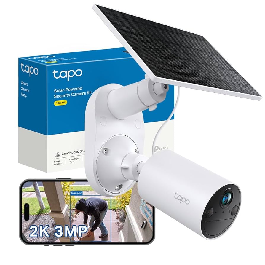 Tapo TC82 KIT 2K 3MP Battery Solar Security Camera Outdoor