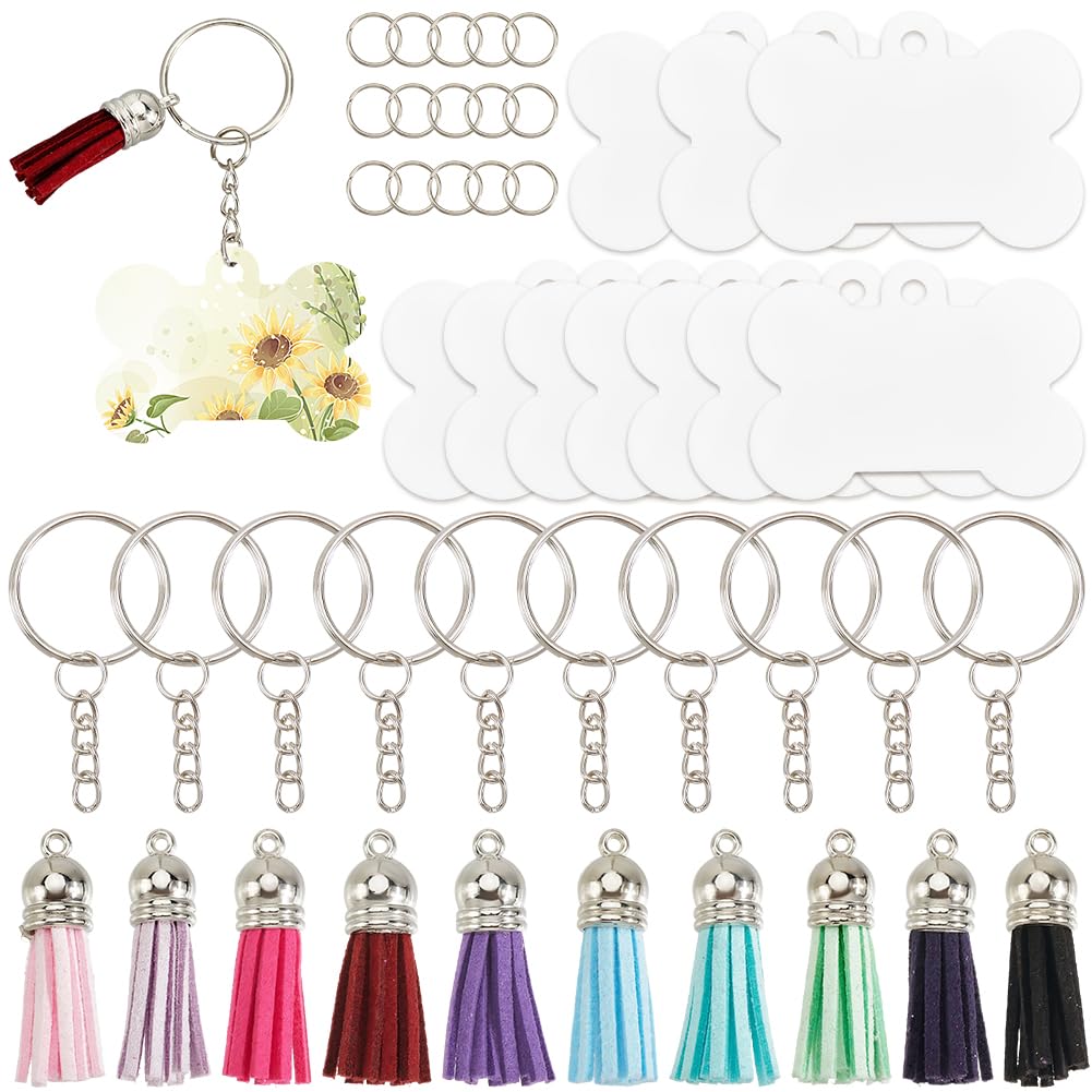 Placas de sublimación para perros en forma de hueso para personalizar accesorios