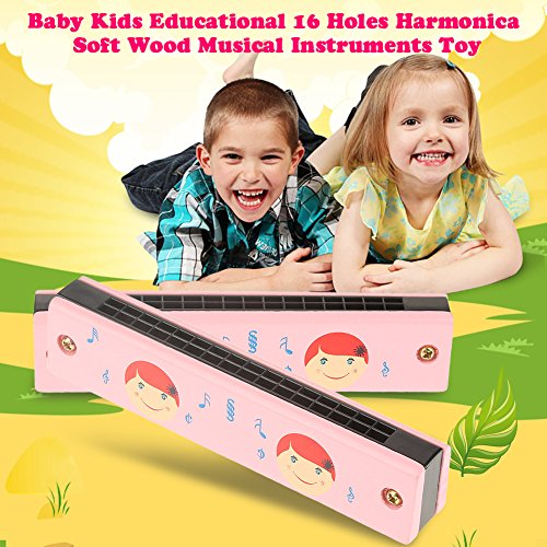 16 gaten houten muziekinstrument speelgoed baby kinderen educatieve mondharmonica zacht hout muziekinstrumenten… - Image 4
