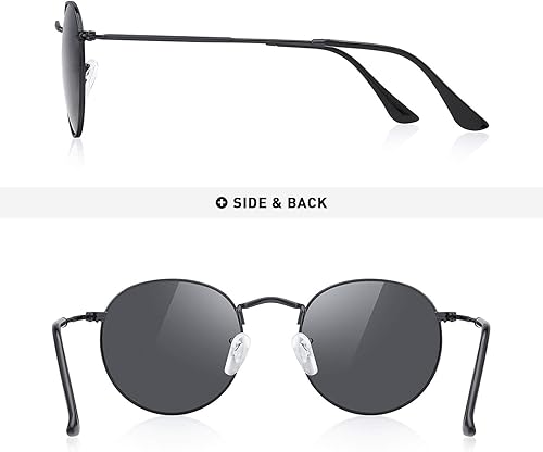 Miniatura 4 de Gafas de sol polarizadas redondas pequeñas clásicas para mujeres y hombres, gafas de sol retro vintage