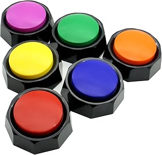 Dog Communication Buttons, Record Sound Buttons, Record Talking Buttons, Easy to Use, Train Your Dog to Voice What They Want (Battery Included) Set of 6