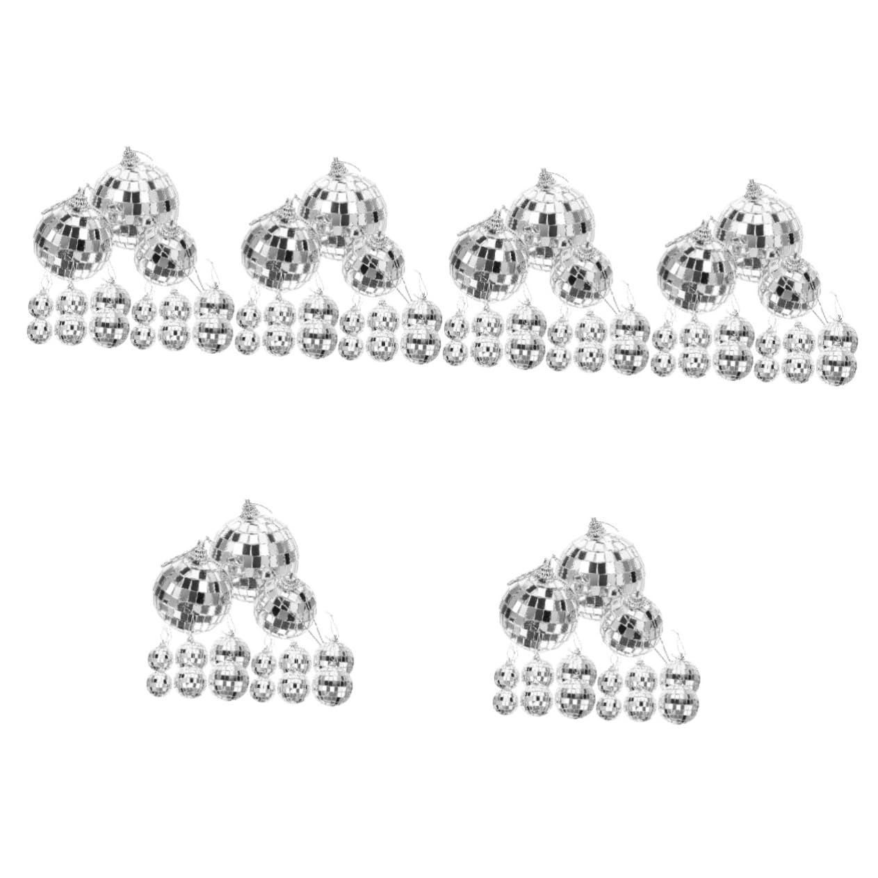 Zerodeko 6 Ensembles Boule Réfléchissante Miroir Mini Boule Disco Ballons Disco Balle Decoration Noel Decoration De Noel Miroir r Feuille De Verre 18 Pièces * 6