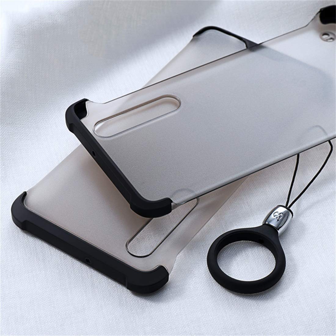 ZhangsihongPhone Protective Case XUNDD Matin Series Shockproof TPU Protective Case for Huawei P30, with Ring (Black) (Color : Black)