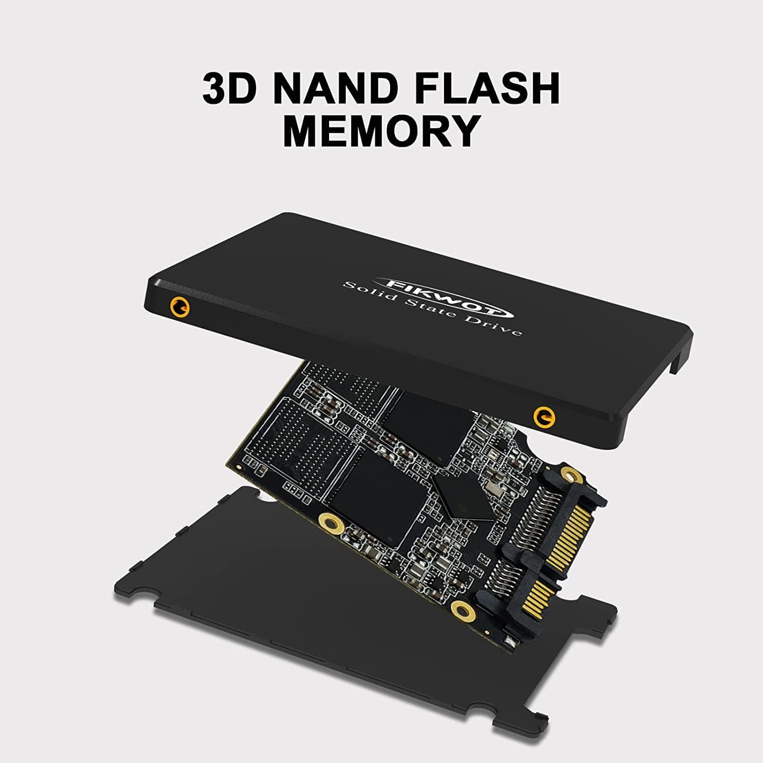 Fikwot FS810 Unità Interna a stato solido da 2TB da 2,5 pollici - SATA III 6Gb/s, SSD Interno 3D NAND TLC, fino a 550MB/s, Compatibile con Laptop e PC Desktop