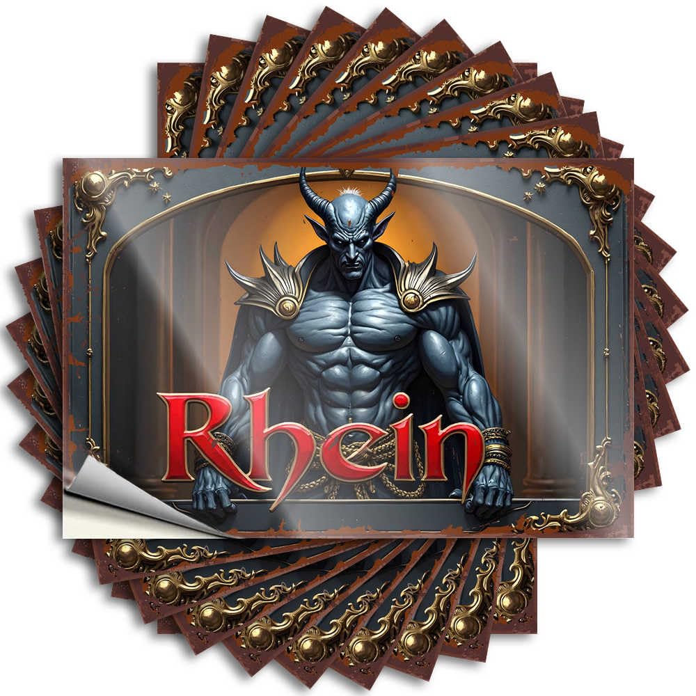Country Stuff Funny Sticker Tumbler | Rhein: The Majestic Demon of Mythical Legend Badass Humor Sticker Pack(6X9CM)