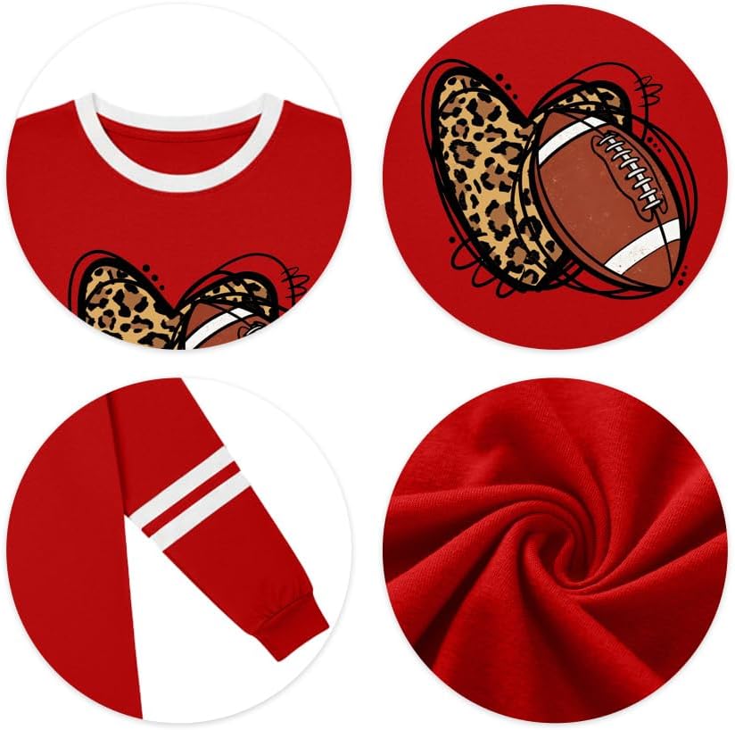 Football Shirts for Women Game Day Shirt Football Season Long Sleeve Shirt Gameday Graphic Tees Casual Team Fan Tops - Image 6