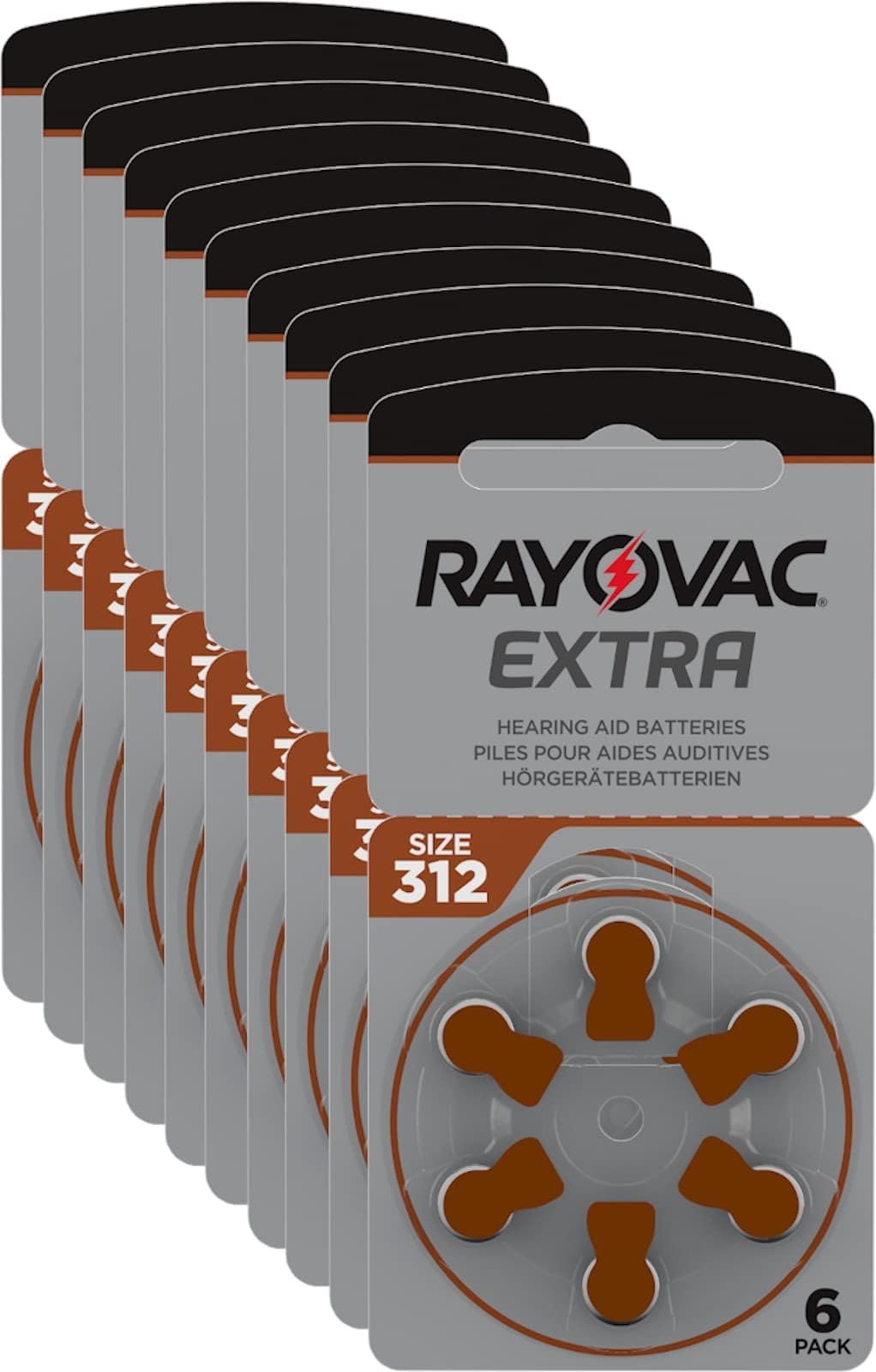 Rayovac Hearing Aid Batteries Size 312 10 Packs of 6 Cells Amazon
