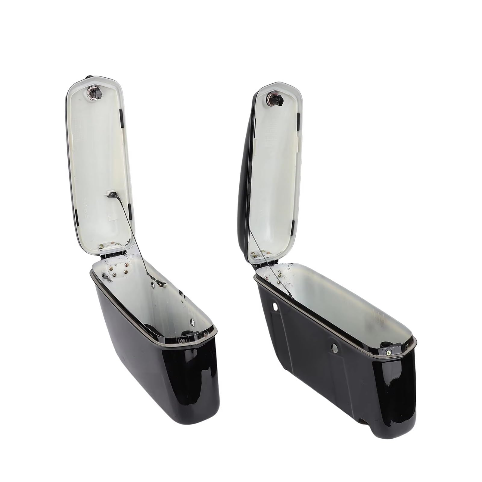 Borsa Posteriore Moto Borse Sella Rigide Per Moto 22 Litri Con Serratura Robusta Plastica ABS Portaoggetti Laterale Universale Per Bagagliaio Nero Lucido
