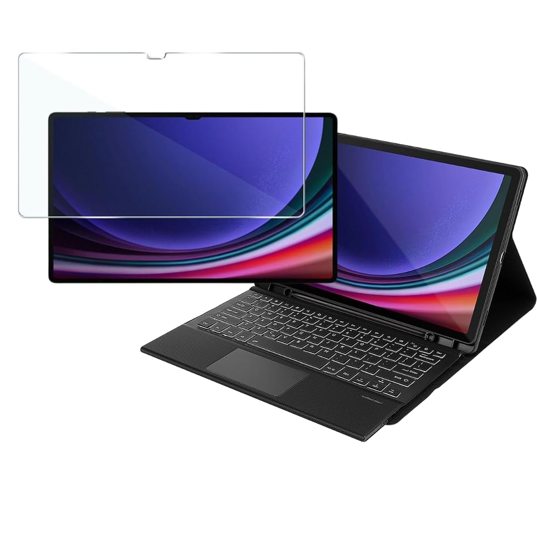 SaharaCase for Galaxy Tab S9+ and Tab S9 FE+ 12.4-inch Kit Bundle - ProTouch Keyboard Case with ZeroDamage Screen Protector